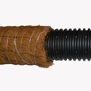 Дренажная труба гофрированная в фильтре кокосовая койра 110 мм