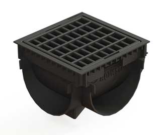 Поворот универсальный с решеткой пластиковой