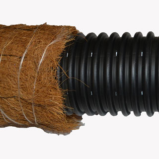 Дренажная труба гофрированная в фильтре кокосовая койра 200 мм