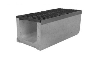 Водоотводный лоток бетонный серии Super Е600 – 600kH (до 60 тонн) (1000x399x420)