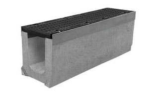 Лоток водоотводный бетонный серии Super Е600 (до 60тонн) (1000x230x275)