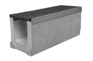 Лоток водоотводный бетонный серии Super Е600 (до 60тонн) (1000x290x280)