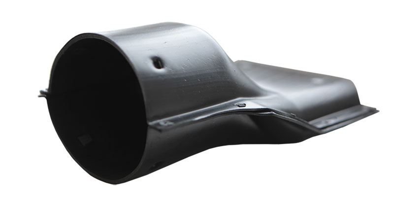 Переходник для дренажных гофрированных труб с плоской трубы 160х40 мм на круглую трубу 160 мм