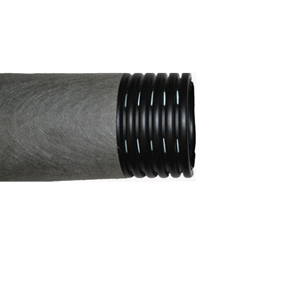 Труба дренажная гофрированная перфорированная в фильтре геотекстиль Сибур 110 мм