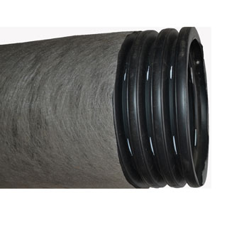 Труба дренажная перфорированная гофрированная в фильтре геотекстиль Typar 200 мм