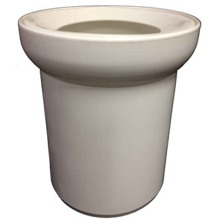 Патрубок для WC белый - длина 150 мм